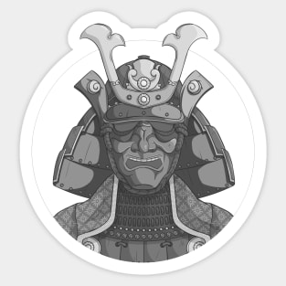 japan samurai white Sticker